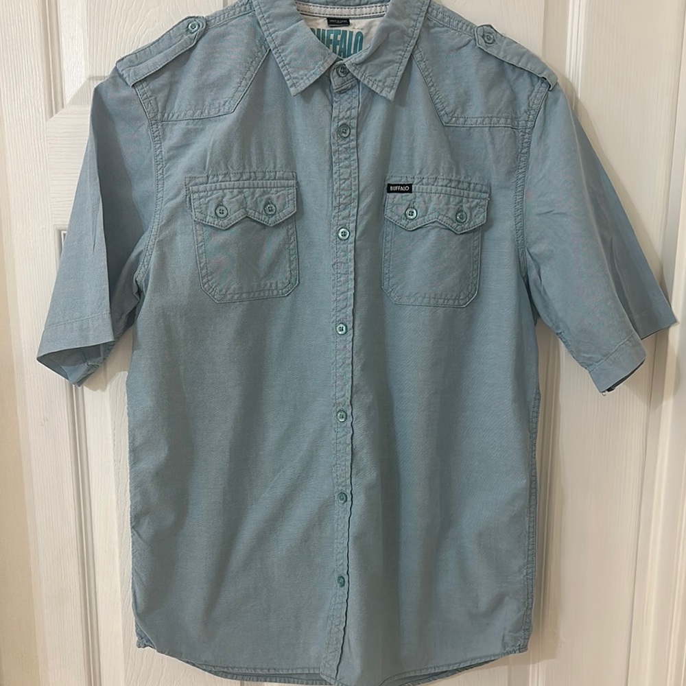 Buffalo Men's Blue Short Sleeve Shirt